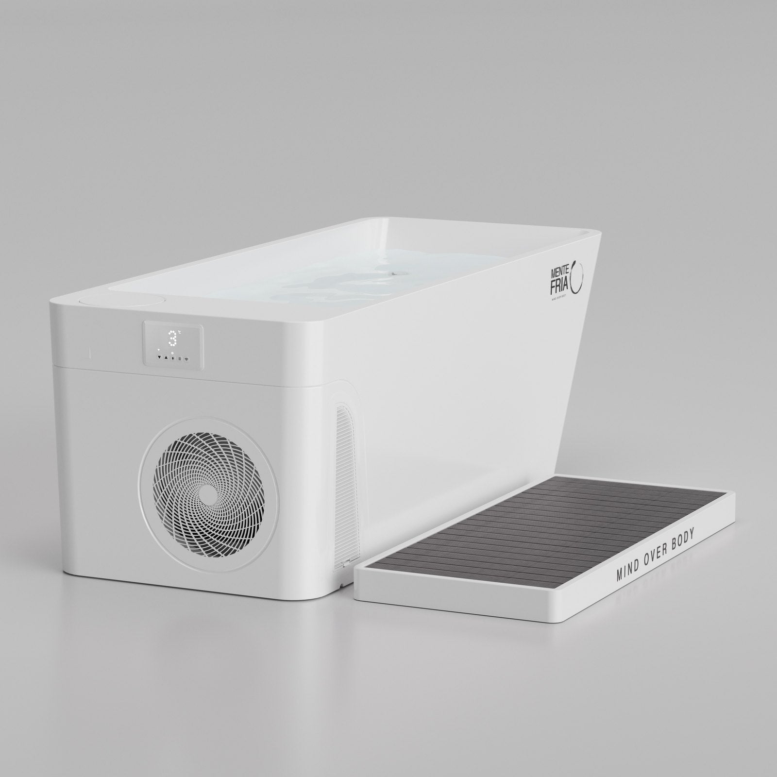 MF ONE blanca con su Pro Deck, el modulo de enfriamiento y el panel de control